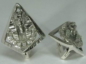 Серебряные серьги Тутанхамон
