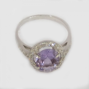 Серебряное кольцо с аметистом Франция бр-2180119