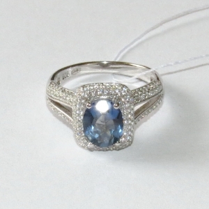 Серебряное кольцо с топазом 8992-18-1