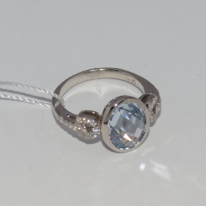 Серебряное кольцо с цирконием 155500