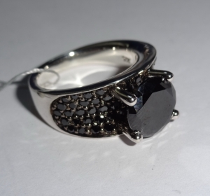 Серебряное кольцо Звезда Африки 1523039-89