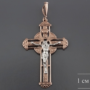 Крест серебряный с позолотой 079218