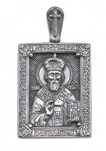 Серебряная ладанка Святой Николай Чудотворец 89